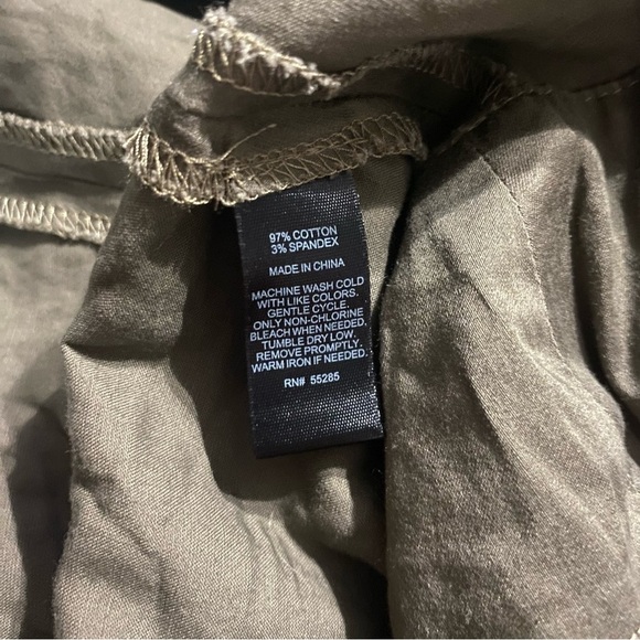 Express Brown V Neck Ruffle Side Zip Sleeveless A Line Dress - Picture 5 of 5